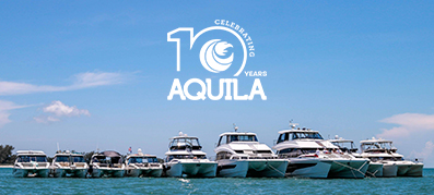 Aquila boats on the water