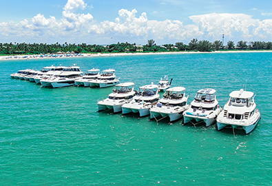 Aquila power catamarans during the Aquila Owners Rendezvous