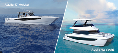 Aquila 42 Yacht and 47 Molokai renderings