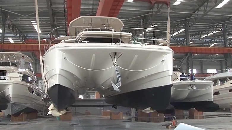 Aquila vessel being constructed in factory