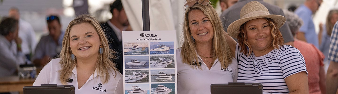 Aquila in voller Pracht auf der Miami International Boat Show 2023