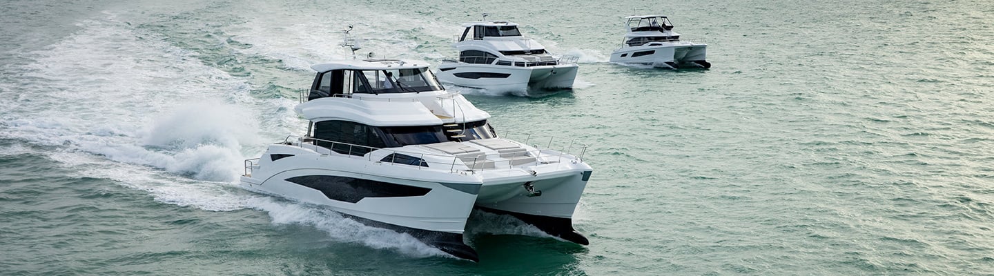 Aquila yacht fleet in the water