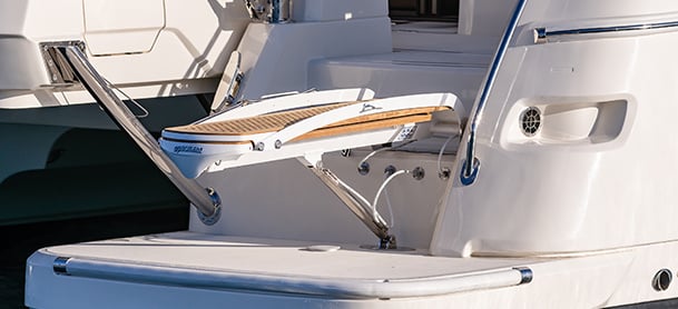 back of an Aquila Boat