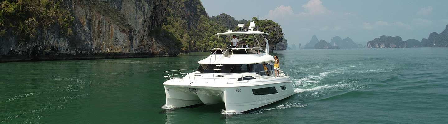 Aquila boat on the water