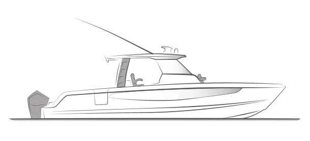 36 molokai rendering side profile view