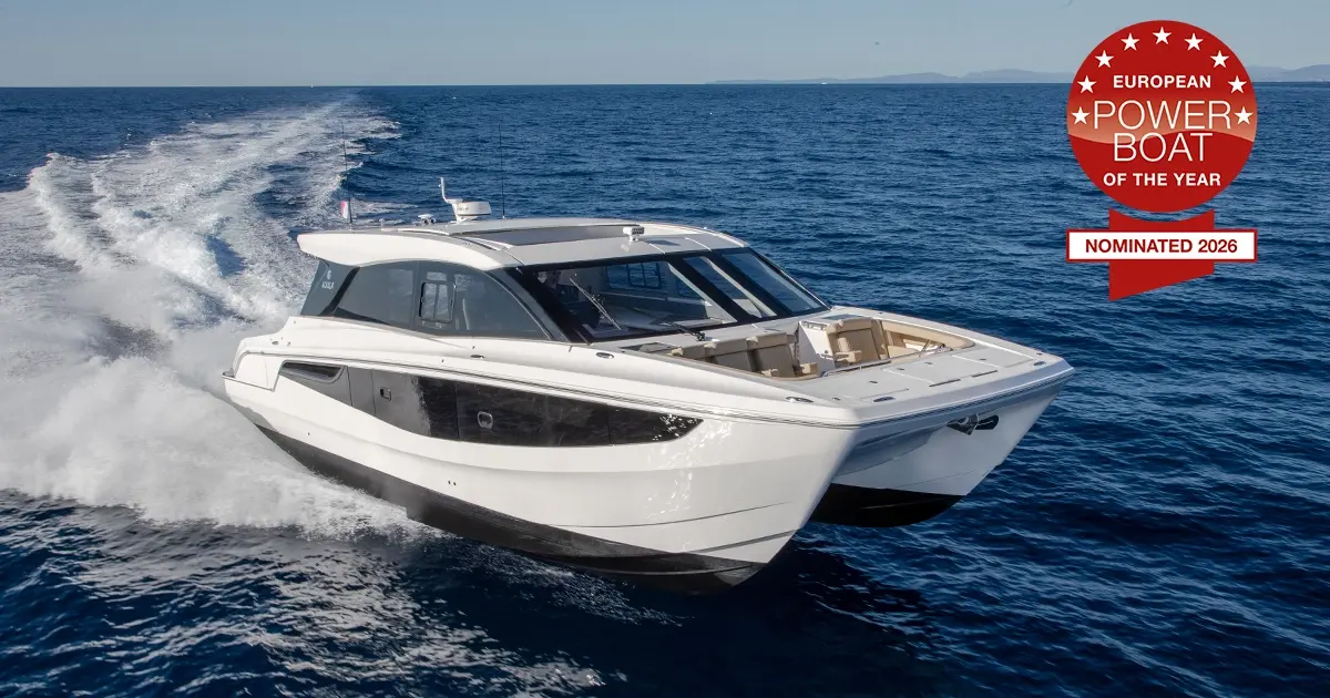 Aquila 46 Coupe power catamaran nominated for 2026 European Powerboat of the Year