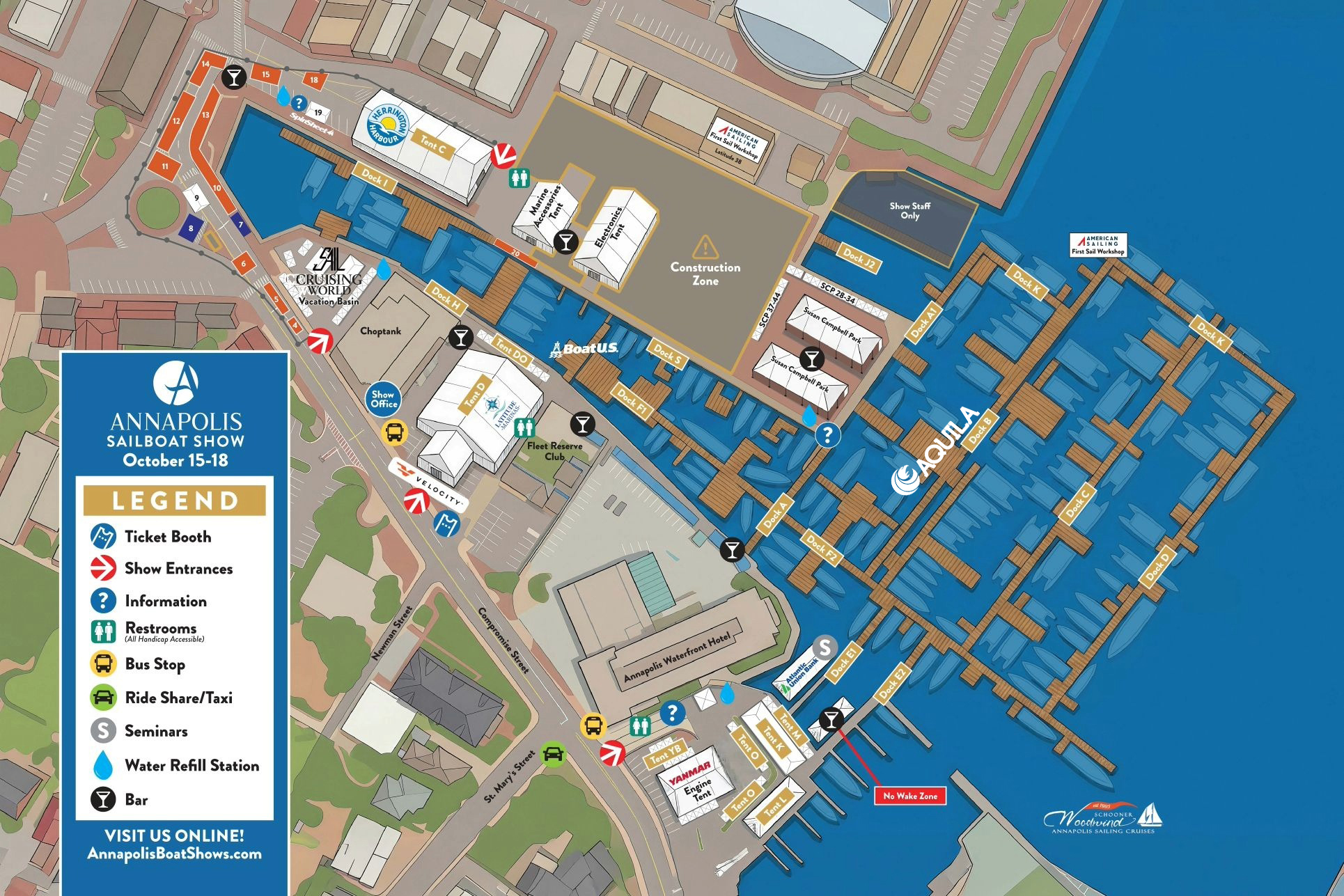 2026 - Annapolis - Salone delle barche a vela - Mappa